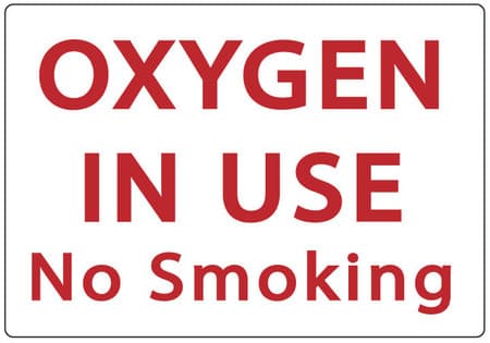 OXYGEN IN USE No Smoking