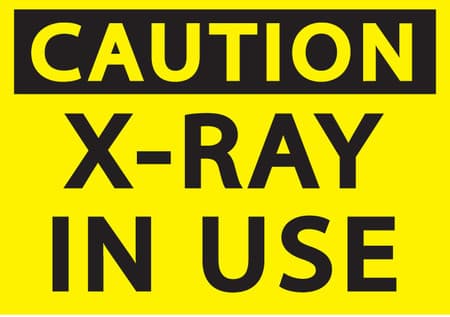 CAUTION X-RAY IN USE