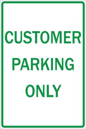 Customer Parking Only