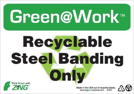 Recyclable Steel Banding Only, Recycle Symbol