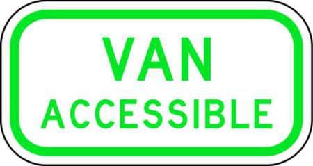 Van Accessible Parking Sign, Aluminum