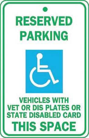 Handicapped, Disabled, Veterans, Parking Sign