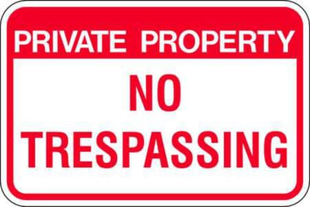 Private Property No Trespassing Parking Sign