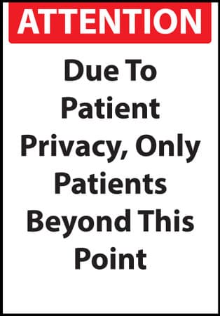 Patients Only Beyond This Point