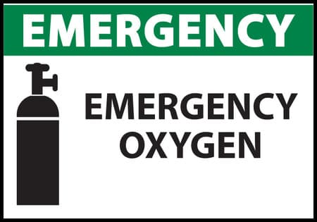 Emergency oxygen Sign
