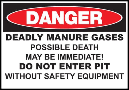 Danger Sign Deadly Manure Gases