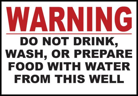 Warning Sign Do Not Drink Water From This Well