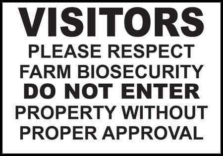 Visitors Do Not Enter Sign