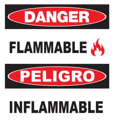 Danger Flammable Sign