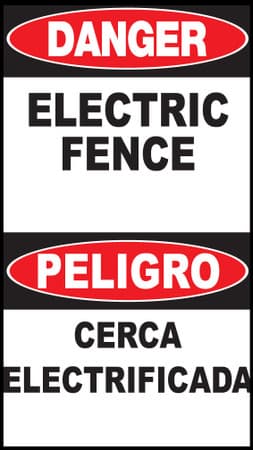 Danger Electric Fence Sign