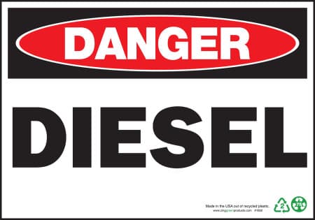 Danger Diesel Sign