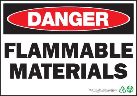 Danger Flammable Materials