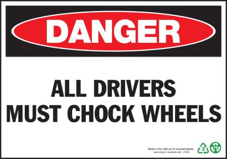 Danger All Drivers Much Chock Wheels