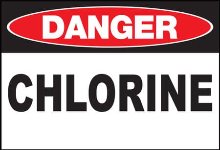 Danger Chlorine Sign