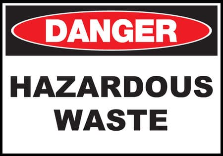 Danger Hazardous Waste - Sign
