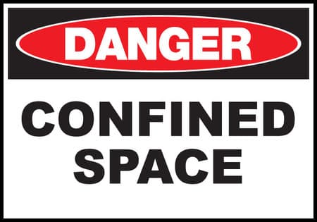 Danger Confined Space - Sign