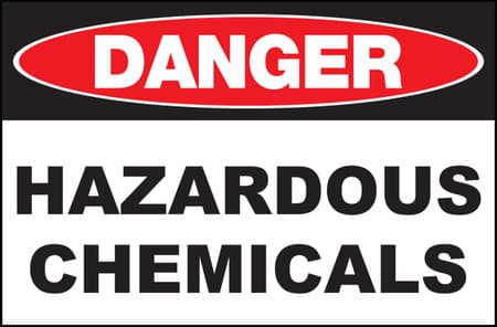 Danger Hazardous Chemicals - Sign