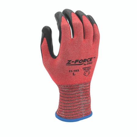 Red ANSI A3 cut-resistant gloves