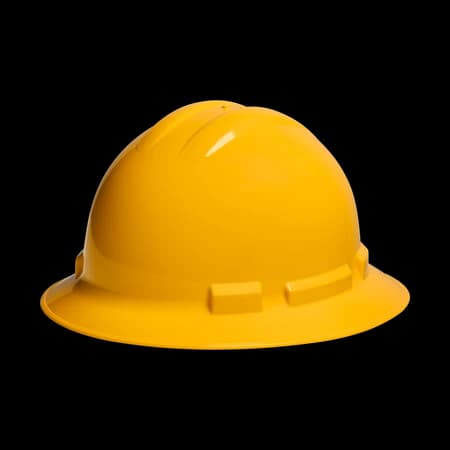 Full Brim, Type I Non-Vented Hard Hats - Z-Force 30-F100 - Yellow Left