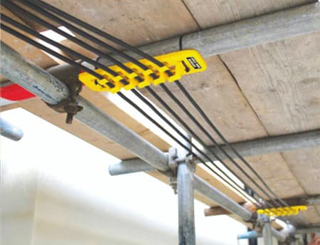 Safety Cable Wire Manager/Hanger, 10 PK Yellow 7707-YW