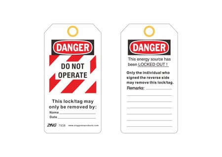 Lockout Tag, DANGER Do Not Operate, 15 Mil 25/PK #7938