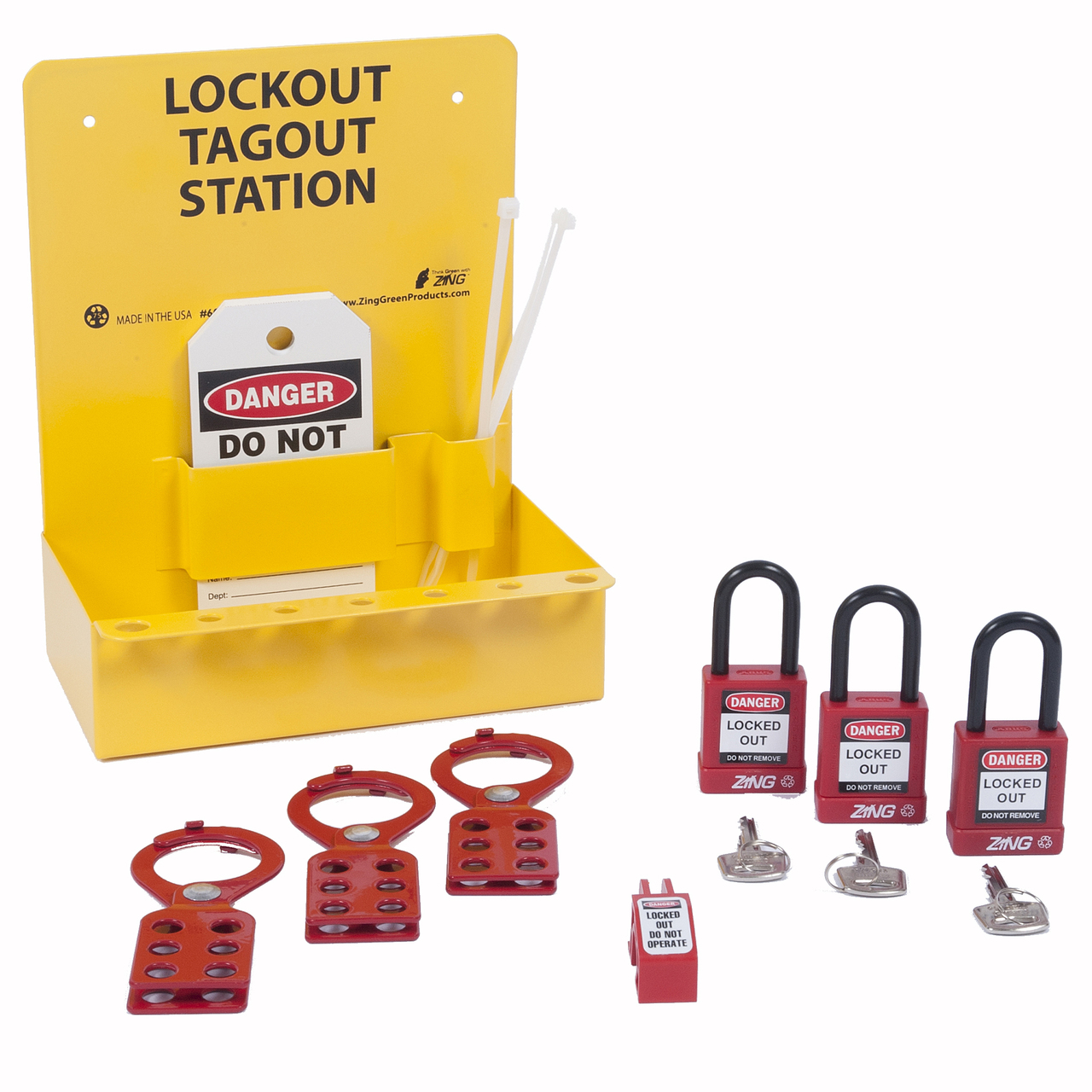 ZING 6063 RecycLockout Mini Lockout Station - Stocked 