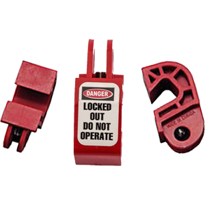 ZING Miniature Circuit Breaker Lockout, Red