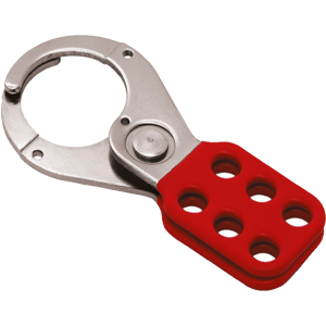 ZING Coated Aluminum Hasp, Red, 1.5 Inch Jaw Diameter