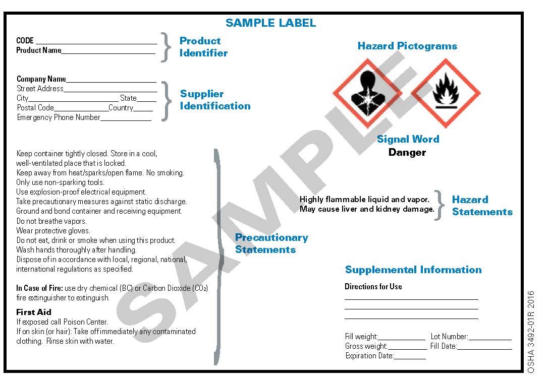 OSHA Chemical Label